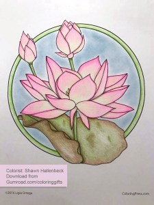 Artful Flowers colored by Shawn Hallenbeck